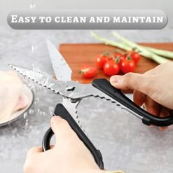 Kitchen Shears, Zhang Xiaoquan Heavy Duty Multipurpose Kitchen Scissors, Come Apart Sharp Serrated Japanese Stainless Steel Meat Cooking Food Scissor, Dishwasher Safe, Black -Peugeot Shop 41vLoXYCx3L