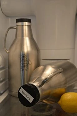 Beer Growler For Craft Beer Or Water Bottle, Insulated Stainless Steel Water Bottle Keeps Beverages Hot Or Cold For Hours.Leak Proof Lid. (New Green Logo) … -Peugeot Shop 41vVawp9fAL