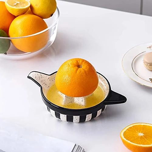 Manual Juicer Ceramic Citrus Press Juicer, Fruit Juicer Orange Lemon Lime Manual Hand Squeezer, Black 3 Manual Juicer Ceramic Citrus Press Juicer, Fruit Juicer Orange Lemon Lime Manual Hand Squeezer, Black - Image 3