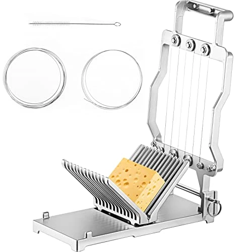 Cheese Cutter With Wire 1 Cm & 2 Cm Cheeser Butter Cutting Blade Replaceable Cheese Slicer Wire, Aluminum Alloy Commercial Cheese Slicer With 304 Stainless Steel Wire Kitchen Cooking Baking Tool 1 Cheese Cutter With Wire 1 Cm & 2 Cm Cheeser Butter Cutting Blade Replaceable Cheese Slicer Wire, Aluminum Alloy Commercial Cheese Slicer With 304 Stainless Steel Wire Kitchen Cooking Baking Tool