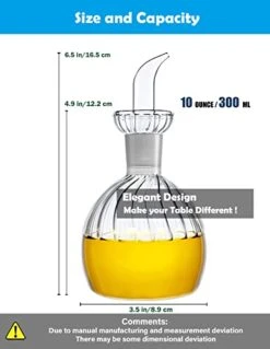 10 Oz/300 Ml Oil Bottle Glass Olive Oil Dispenser Bottle Glass Oil Decanter And Cruet Olive Oil Dispenser Bottle Oil Dispenser Oil Bottle -Peugeot Shop 41vZLhAELLL