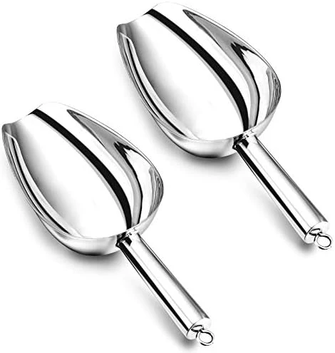 8 Ounce Ice Scoop Set Of 2, E-far Stainless Steel Scoops For Ice Cube/Candy/Flour/Sugar, Metal Utility Scoops For Party, Baking, Kitchen Pantry, Rust Free & Dishwasher Safe 10 8 Ounce Ice Scoop Set Of 2, E-far Stainless Steel Scoops For Ice Cube/Candy/Flour/Sugar, Metal Utility Scoops For Party, Baking, Kitchen Pantry, Rust Free & Dishwasher Safe - Image 10