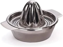 Endurance® (JUC-PYX) Manual Hand Citrus Juicer Squeezer, Stainless Steel, 4.75 Inch Dia. | Use W/ Pyrex Cups, Bowls | For Oranges, Grapefruits, Lemons | Dishwasher Safe,Silver -Peugeot Shop 41vkktOENyS. AC
