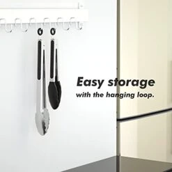 Set Of 2 Cooking Tongs,18/8 Stainless Steel And Silicone Rubber Grips With 600ºF High Heat-Resistant,Kitchen Utensils,Cooking Utensils For Grill,Salad,BBQ,Frying,Baking,Serving 9/12 Inches -Peugeot Shop 41vlHIJqoUL