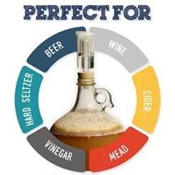 Fermentation Rubber Stoppers Drilled Bungs For Use With Airlock (#6, 6.5, 7, 7.5, 8-1 Each)