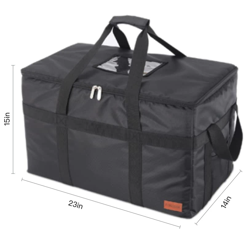 Insulated Food Delivery XXL Commercial Bag Grocery Bags Hot Bags For Delivery Waterproof - Premium Food Warmer Bag For Uber Eats And Doordash With Hard Bottom Black 2 Insulated Food Delivery XXL Commercial Bag Grocery Bags Hot Bags For Delivery Waterproof - Premium Food Warmer Bag For Uber Eats And Doordash With Hard Bottom Black - Image 2