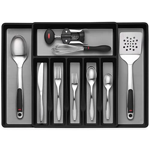Expandable Cutlery Drawer Organizer, Flatware Drawer Tray For Silverware, Serving Utensils, Multi-Purpose Storage For Kitchen, Office, Bathroom Supplies 2 Expandable Cutlery Drawer Organizer, Flatware Drawer Tray For Silverware, Serving Utensils, Multi-Purpose Storage For Kitchen, Office, Bathroom Supplies - Image 2