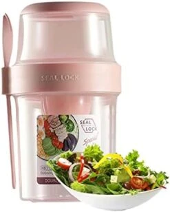 Salad Meal Shaker Cup, 560ml 2 Layers Fresh Salad Cup With Fork & Salad Dressing Holder, Portable Fruit Vegetable Salad Container For School Office (Blue) 19 Salad Meal Shaker Cup, 560ml 2 Layers Fresh Salad Cup With Fork & Salad Dressing Holder, Portable Fruit Vegetable Salad Container For School Office (Blue) -Peugeot Shop 41w5 47WFCL. AC