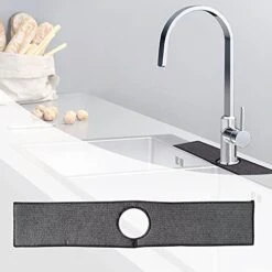 Kitchen Faucet Absorbent Mat - Durable Microfiber Faucet Wraparound Absorbent Mat,Kitchen Faucet Absorbent Mat For Protector For Kitchen,Bathroom,Rv,Water Stains Preventer