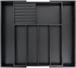 Bamboo Silverware Drawer Organizer Kitchen, Expandable Utensil Holder And Cutlery Tray With Divider | 13"-21.6" Flatware Storage And Removable Knife Block -Peugeot Shop 41wCiOMlQvL. AC