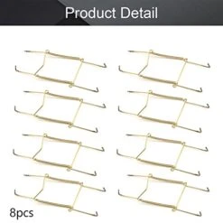Plate Hanger 7.99" U Type Stainless Steel Plate Hangers Invisible Wall Hooks For Walls Compatible Decorative Plates Hooks Dish Display Holder Golden 8PCS -Peugeot Shop 41wLGQgqbtL