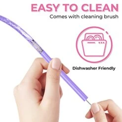 Reusable Silicone Drinking Straws 15 Pack, Heart Shaped Straws With 2pcs CLeaner Brushes For Smoothies Tumblers Cocktail MilkShake, DishWasher Safe -Peugeot Shop 41wMRjFehQL