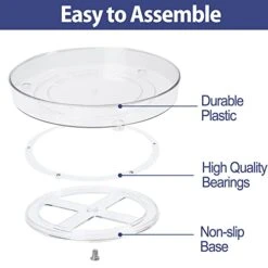 Lazy Susan Organizers, 4 Pack 10.6” Clear Lazy Susan Turntable For Kitchen, Cabinet, Fridge, Pantry, Countertop, Bathroom Storage 15 Lazy Susan Organizers, 4 Pack 10.6” Clear Lazy Susan Turntable For Kitchen, Cabinet, Fridge, Pantry, Countertop, Bathroom Storage -Peugeot Shop 41wcp8frQDL