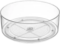 Round Plastic Lazy Susan Turntable Food Storage Container For Kitchen (9" Round, 1 Pack) -Peugeot Shop 41wiLndIkyL. AC