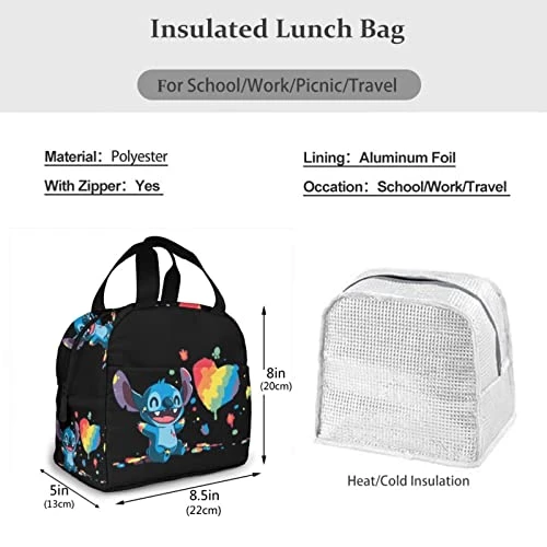 Lunch Bag For Men Women Kids Insulated Leakproof Large Waterproof Reusable Lunchbox With Zipper Work Outdoor Travel Picnic, 8.5x8x5 Inch 3 Lunch Bag For Men Women Kids Insulated Leakproof Large Waterproof Reusable Lunchbox With Zipper Work Outdoor Travel Picnic, 8.5x8x5 Inch - Image 3