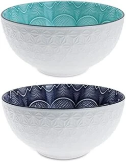 8.3" Large Salad Soup Ramen Bowls, 68 OZ Super Stackable Round Fine Porcelain Cereal Pasta Serving Bowl Sets, 2 Pack - Microwavable Ceramic Bowls - Heat And Cold Resistant Porcelain -Peugeot Shop 41wnEqXwNrS. AC