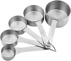 Measuring Cups And Measuring Spoons Set, Stainless Steel Measuring Cups And Spoons, 18/8 Steel Heavy Duty 8 Measuring Cups, 9 Measuring Spoons, Baking Measure Cups Spoons -Peugeot Shop 41wnoRhI pS. AC