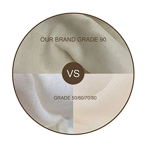 Uoon Grade 90 Cheesecloth, Reusable 100% Unbleached Cotton Fabric, 5 Yards 45 Square Feet Ultra Fine Muslin Cloths For Filter,Butter, Cooking, Strainer, Baking, Steaming 2 Uoon Grade 90 Cheesecloth, Reusable 100% Unbleached Cotton Fabric, 5 Yards 45 Square Feet Ultra Fine Muslin Cloths For Filter,Butter, Cooking, Strainer, Baking, Steaming - Image 2