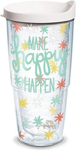 Tervis Made In USA Double Walled Happy Everything™ Insulated Tumbler Cup Keeps Drinks Cold & Hot, 24oz, Layered Diamond -Peugeot Shop 41wyBDJSZaL. AC
