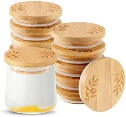 Yogurt Jar Lids Set Bamboo Jar Lids Wooden Lids Compatible With Oui Yogurt Jars Round Reusable Canning Lids Covers For Yogurt Jars With Silicone Sealing Rings For Yogurt Food Storage (6) 14 Yogurt Jar Lids Set Bamboo Jar Lids Wooden Lids Compatible With Oui Yogurt Jars Round Reusable Canning Lids Covers For Yogurt Jars With Silicone Sealing Rings For Yogurt Food Storage (6) -Peugeot Shop 41wzCZ86i1L. AC