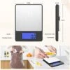 Digital Food Scale, Kitchen Scale For Food Ounces And Grams High Accuracy Mini Gram Scale For Cooking, Baking, Jewelry, Tare Function, 2 Trays, LCD Display
