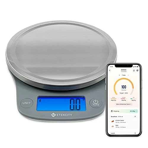 Nutrition Smart Food Kitchen Scale, Digital Ounces And Grams For Cooking, Baking, Meal Prep, Dieting, And Weight Loss, 11 Pounds-Bluetooth, 304 Stainless Steel 1 Nutrition Smart Food Kitchen Scale, Digital Ounces And Grams For Cooking, Baking, Meal Prep, Dieting, And Weight Loss, 11 Pounds-Bluetooth, 304 Stainless Steel