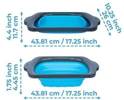 XL Large Collapsible Over The Sink Colander With Handles For Your Vegetables, Pasta, Salad And More - Folding Kitchen Strainer 6-Quart Capacity By Comfify - Blue/Teal 12 XL Large Collapsible Over The Sink Colander With Handles For Your Vegetables, Pasta, Salad And More - Folding Kitchen Strainer 6-Quart Capacity By Comfify - Blue/Teal -Peugeot Shop 41xBqcMAIfL