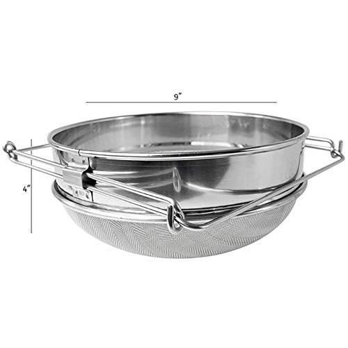 BEEXTM Stainless Steel Strainer Filter Double Sieve With Extendable Arms Honey Strainer Filter Honey Extractor Tools Multi-Purpose Filter 3 BEEXTM Stainless Steel Strainer Filter Double Sieve With Extendable Arms Honey Strainer Filter Honey Extractor Tools Multi-Purpose Filter - Image 3