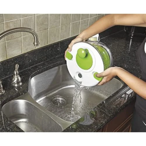 TOLEA Salad Spinner, White, SAS Large 5-Quart, CTG-00-SAS 2 TOLEA Salad Spinner, White, SAS Large 5-Quart, CTG-00-SAS - Image 2