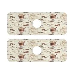 Coffee Grinder Chocolate Sweets Faucet Drying Mat Coffee Beans Silicone Kitchen Faucet Mat Sink Splash Guard Drip Catcher Dish Soap Sponge Holder For Guard Bathroom Farmhouse M