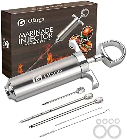 Ofargo Meat Injector Syringe, Meat Injectors For Smoking And BBQ With 2 Marinade Injector Needles; Injector Marinades For Meats, Turkey, Beef; 1-oz; User Manual Included 7 Ofargo Meat Injector Syringe, Meat Injectors For Smoking And BBQ With 2 Marinade Injector Needles; Injector Marinades For Meats, Turkey, Beef; 1-oz; User Manual Included - Image 7