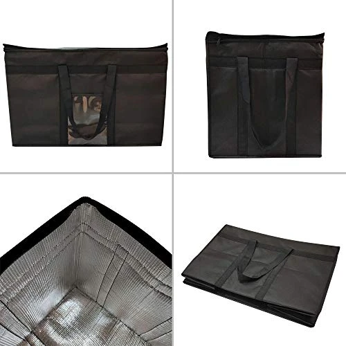 XXX-Large Insulated Grocery Delivery Cooler Bag,Collapsible Shopping Bags,Keep Food Hot Or Cold,Ideal For Uber Eats,Instacart,23"W X 15"H X 14"D Black Color) 1 XXX-Large Insulated Grocery Delivery Cooler Bag,Collapsible Shopping Bags,Keep Food Hot Or Cold,Ideal For Uber Eats,Instacart,23"W X 15"H X 14"D Black Color)