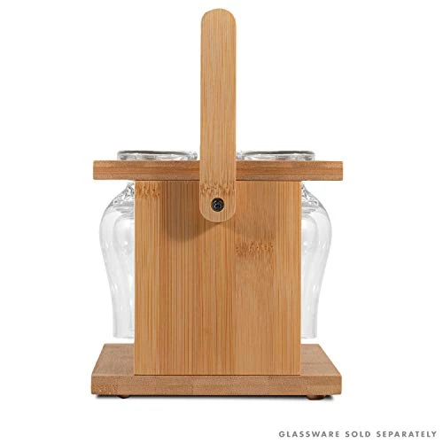 Ddy Bamboo Whiskey Glass Holder - Carrier And Drying Rack For Whisky Tasting Glassware 3 Ddy Bamboo Whiskey Glass Holder - Carrier And Drying Rack For Whisky Tasting Glassware - Image 3
