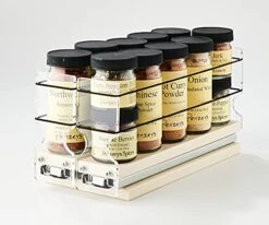 Vertical Spice - 22x1x11 DC - Spice Rack W/2 Drawers - 10 Capacity - Best In Class - Easy Access - Size: 4.6" Width X 5.0" Height X 10.6" Depth - Made In USA