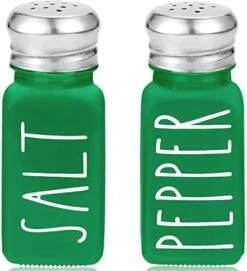 Farmhouse Salt And Pepper Shakers Set By Brighter Barns - Cute Modern Farmhouse Kitchen Decor For Home Restaurants Wedding - Gorgeous Vintage Glass Black White Shaker Sets With Stainless Steel Lids -Peugeot Shop 41xgY914uBL. AC