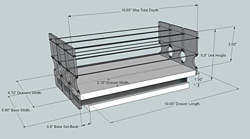 Vertical Spice - 222x1x11 DC - Spice Rack W/3 Drawers - 15 Capacity - New And Unique - Easy Access - Size: 6.9" Width X 5.0" Height X 10.6" Depth - Made In USA 3 Vertical Spice - 222x1x11 DC - Spice Rack W/3 Drawers - 15 Capacity - New And Unique - Easy Access - Size: 6.9" Width X 5.0" Height X 10.6" Depth - Made In USA - Image 3