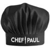 Custom Chef Hat - Personalized With Name- Adjustable Kitchen Cooking Hat For Men & Women Black