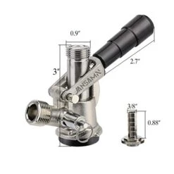 Jansamn Keg Coupler, Sankey D Tap With Stainless Steel Probe, Keg Coupler D System With Black Handle & Hose Clamp, D Style 8 Jansamn Keg Coupler, Sankey D Tap With Stainless Steel Probe, Keg Coupler D System With Black Handle & Hose Clamp, D Style -Peugeot Shop 41xt5lgw2wL