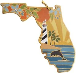 Arizona State Shaped Cutting Board And Charcuterie Serving Platter With Artwork By Summer Stokes, Includes Hang Tie For Wall Display -Peugeot Shop 41xuvKdDoqL. AC