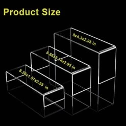 Acrylic Display Risers 2 Sets - 9'' Risers For Display Clear Acrylic Risers For Display Thicken Acrylic Shelf Riser For Figure Collection Jewelry Cup Perfume Cake Buffet 6pcs 3 Assorted Sizes -Peugeot Shop 41xzFqGb3tL
