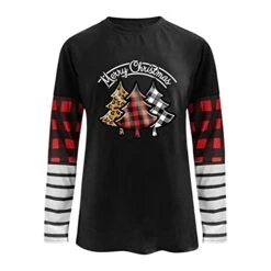 Crewneck Sweatshirts For Women Cute Fashion Christmas Print Long Sleeve Sweatshirts Loose Tops Pullover Top Streetwear -Peugeot Shop 41xzTlHIPGL