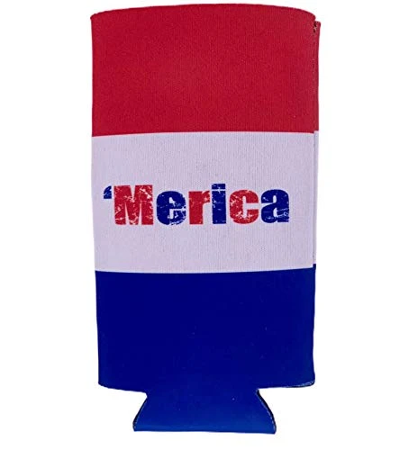 Merica Striped Slim Can Coolie (1) 2 Merica Striped Slim Can Coolie (1) - Image 2