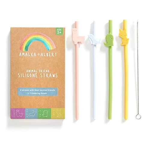 Silicone Straws Reusable Safe For Kids, 4pcs Flexible 7.8 Inches Long With 1 Cleaning Brush For 20oz And 30oz Tumblers, BPA Free, Eco-Friendly 1 Silicone Straws Reusable Safe For Kids, 4pcs Flexible 7.8 Inches Long With 1 Cleaning Brush For 20oz And 30oz Tumblers, BPA Free, Eco-Friendly