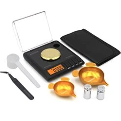 Milligram Scale With Case, High Precision Mg Scale, 2 Metal Powder Pans, 0.001g/50 Grams, Miligramos Scale, Digital Milligrams Scale, 6 Weighing Units, Accurate Powder Scale
