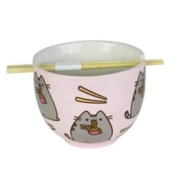Enesco Pusheen By Our Name Is Mud Ramen Bowl And Chopsticks Set, 4", Pink, 18 Fluid Ounces -Peugeot Shop 41yIMVUI7aL