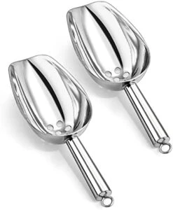 Metal Ice Scoops With Holes, E-far 8 Ounce Stainless Steel Scoops With Drain Holes To Reduce Unwanted Dilution, Slotted Scoop For Ice Maker/Freezer/Bar, Rust Free & Heavy Duty, Dishwasher Safe-2 Pack 13 Metal Ice Scoops With Holes, E-far 8 Ounce Stainless Steel Scoops With Drain Holes To Reduce Unwanted Dilution, Slotted Scoop For Ice Maker/Freezer/Bar, Rust Free & Heavy Duty, Dishwasher Safe-2 Pack -Peugeot Shop 41yMuel7VIL. AC
