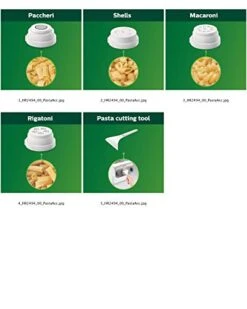 Vance Pasta Maker 4-in-1 Accessory Shape Kit- Shells And Paccheri, Rigatoni, & Macaroni 13 Vance Pasta Maker 4-in-1 Accessory Shape Kit- Shells And Paccheri, Rigatoni, & Macaroni -Peugeot Shop 41ySk1zpixL