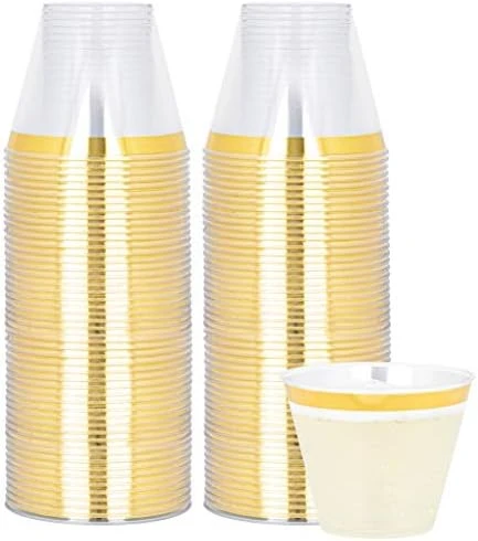 9 Oz Disposable Plastic Party Cups,Old Fashioned Designed Tumblers, 100 Count, Crystal Clear 9 9 Oz Disposable Plastic Party Cups,Old Fashioned Designed Tumblers, 100 Count, Crystal Clear - Image 9