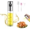 Il Sprayer For Cooking, 100ml Olive Oil Dispenser, Oil Spray Bottle, Vinegar Soy Sauce Dispenser, Oil Mister With Stainless Steel Cap, For Kitchen, Air Fryer, Salad, Baking, Grilling,