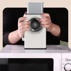 Otary Vegetable Cutter + Cheese Grater - ERGONOW Vegetable Shredder Round Mandoline Slicer, Grater, Salad Maker - Suction Base - Vegetable, Fruit, Cookie, OREO, Nuts (6x2 Blades, White) -Peugeot Shop 41yXu76tmCL